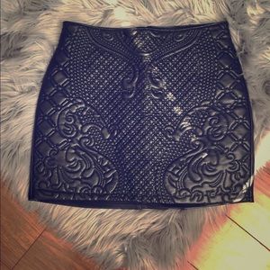 Faux Leather Mini Skirt size 2 US; perfect condition